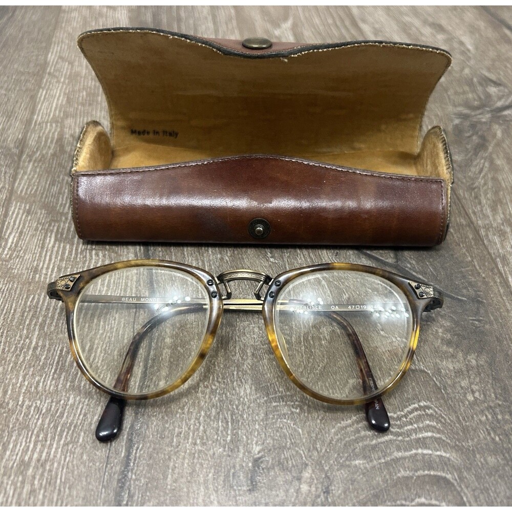 Vintage Beau Monde Carlisle Eyeglasses 47-19-145 Round FRAME ONLY